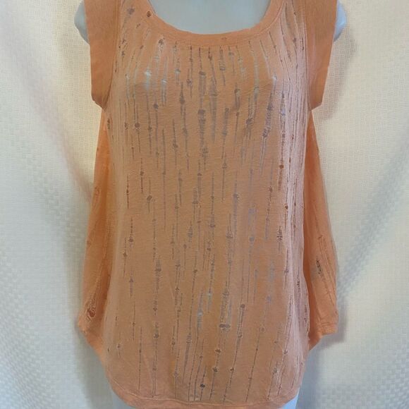Alternative Earth Solid Pink Salmon Sleeveless Tank Top Size S - Picture 4 of 10
